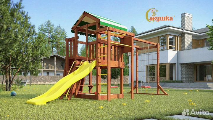 Детский спортивный комплекс с крышей