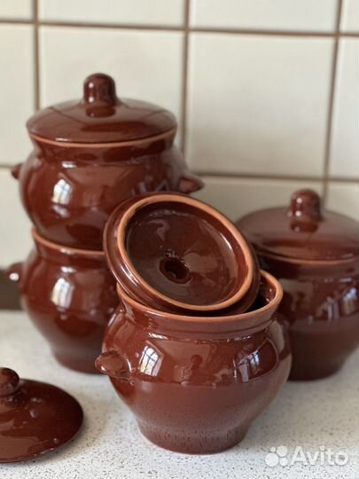 Горшочки глиняные для запекания