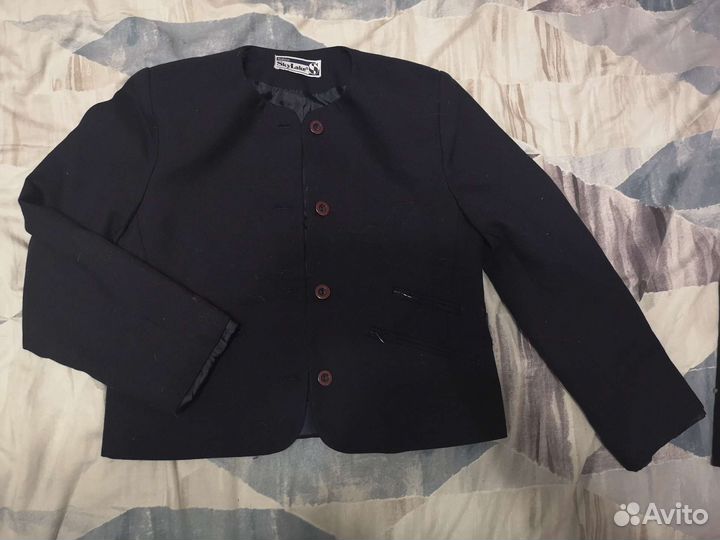 Комплект синей школьной формы на 146