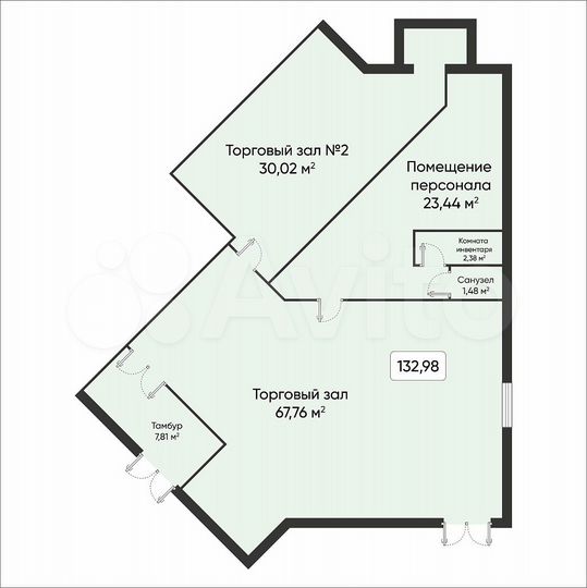 Свободного назначения, 132.98 м²