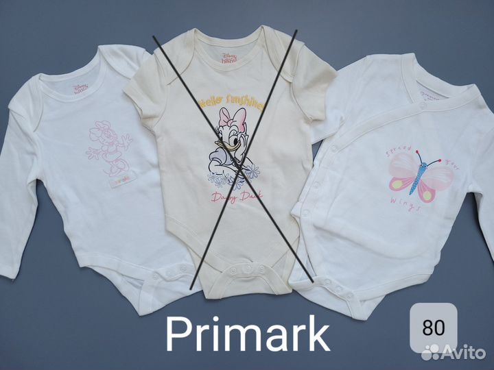 Новые боди 80 86 на девочку Primark Lupilu OVS C&A