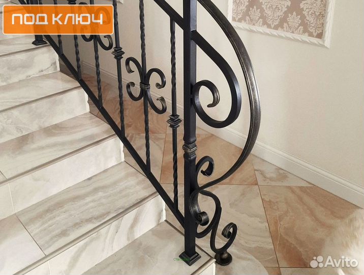 Кованые перила для балкона