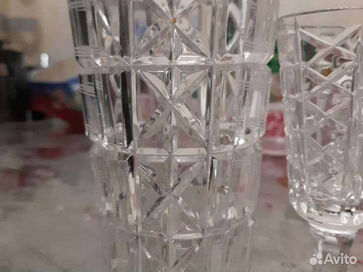 Шикарный набор.Чешский хрусталь СССР