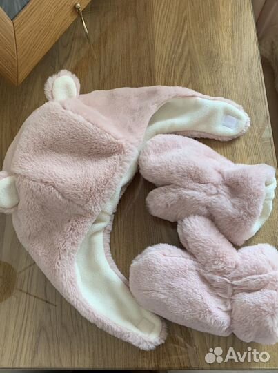 Меховая Шапка и варежки