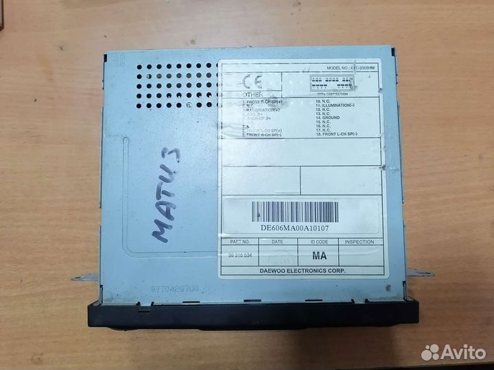 Магнитола штатная Daewoo matiz