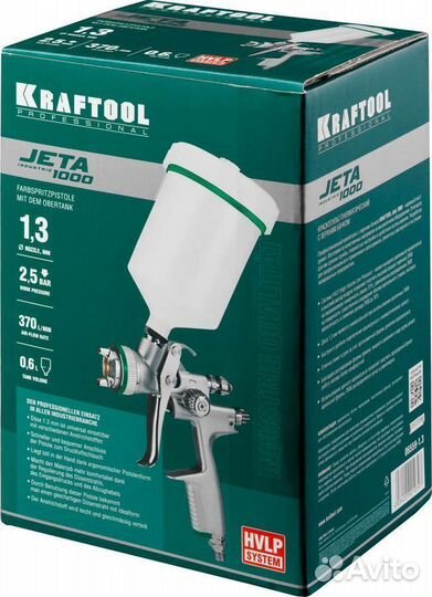 Краскопульт Kraftool jeta 1000, hvlp, 1.3 мм