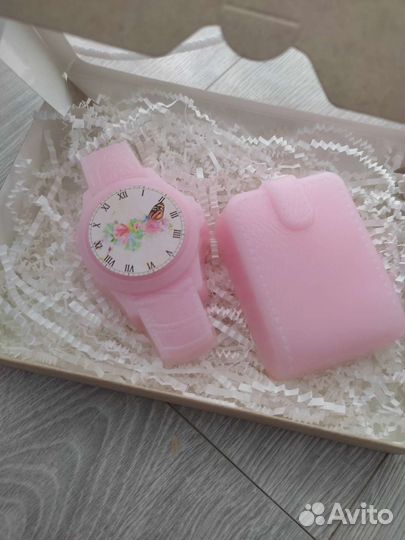 Женские часы и портмоне из мыла