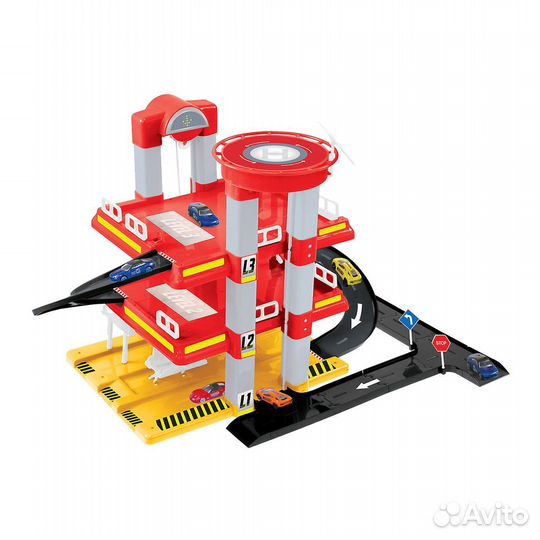 Mochtoys Мега гараж с вертолетной площадкой