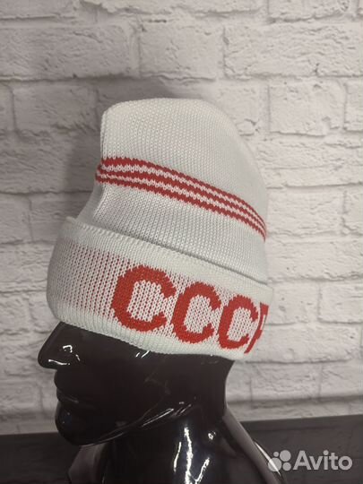 Шапка петушок СССР с кисточкой белая