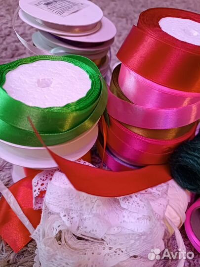 Атласные ленты остатки