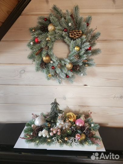 Новогодняя композиция на стол