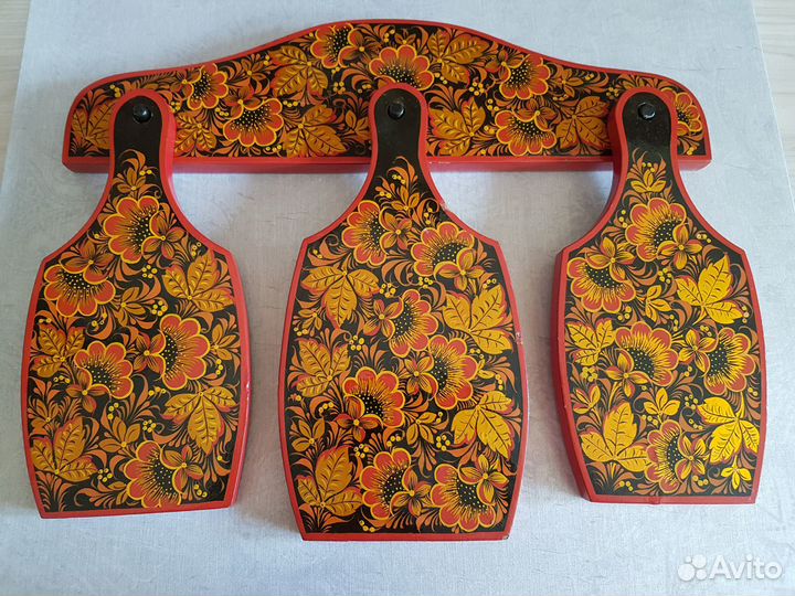 Набор разделочных досок. Хохломская роспись