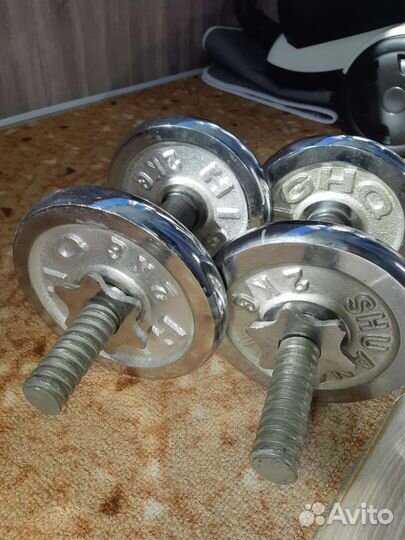 Гантели разборные б/у по 4 кг каждая