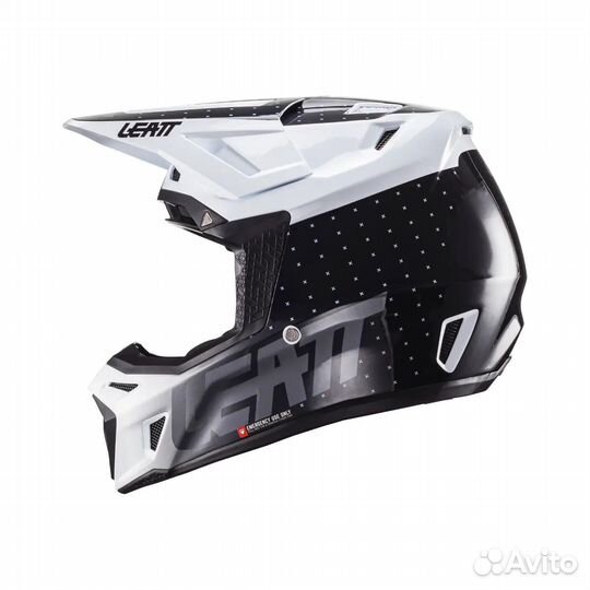 Эндypo Шлем Leatt Moto 8.5 Helmet Вlасk/Whitе V24