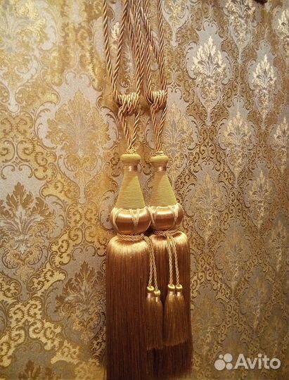 Кисти подхваты для портьер Gold Shic. Новые