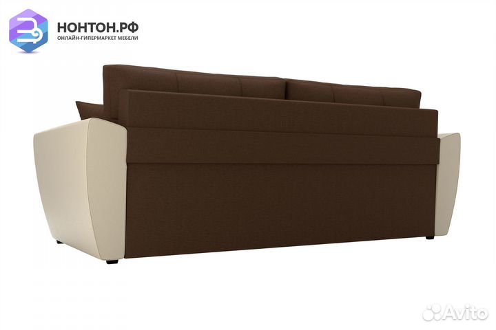 Диван выкатной Фортуна New коричневый / бежевый
