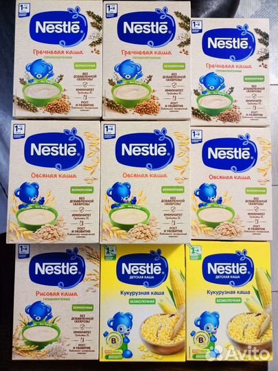 Каши безмолочные