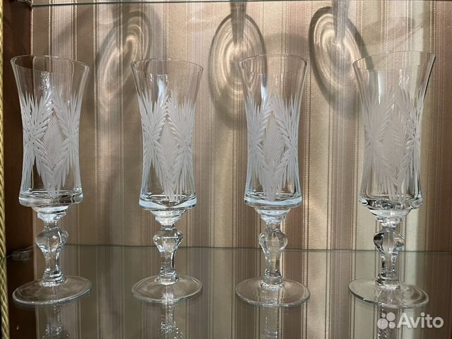 Хрустальные фужеры гусь хрустальный