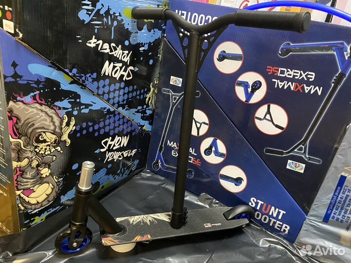 Самокат трюковой новый в коробке Металл диски