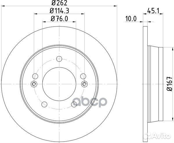 Диск тормозной зад ND6061K nisshinbo