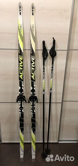 Беговые лыжи STC Step 75, black/yellow, 160 см