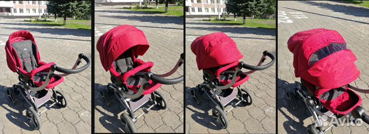 Зимняя теплая Коляска Chicco 3в1 с автолюлькой