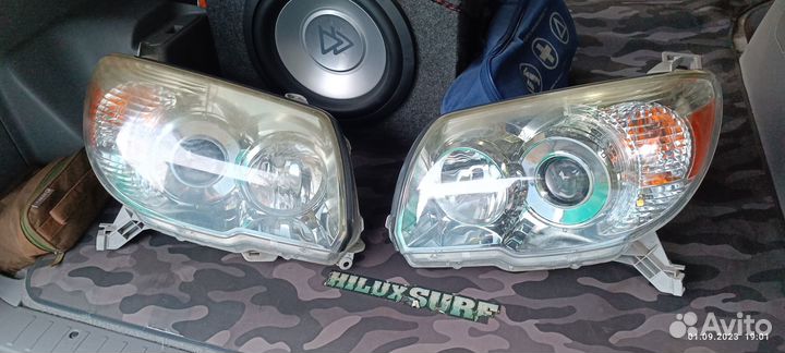 Toyota hilux surf 215 фары рестайлинговые