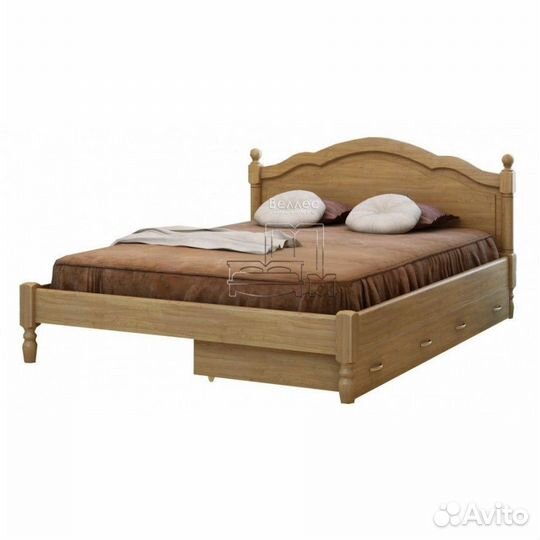 Кровать двуспальная от производителя массив дерево