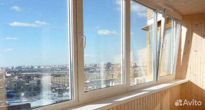 Остекление балконов и лоджий в рассрочку H3934