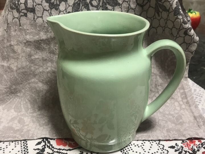 Кувшин, маслёнка, набор для специй, чашка, блюдце