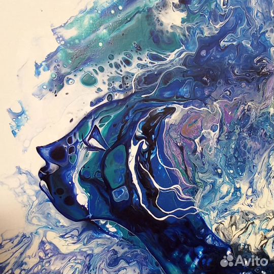 Картина жидким акрилом