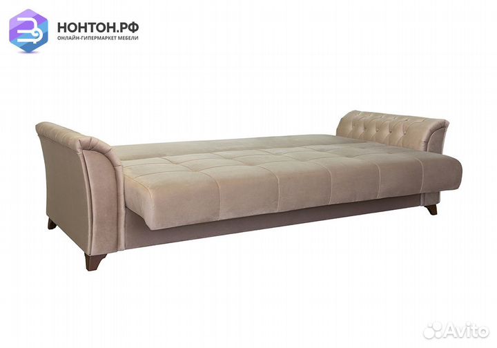 Диван книжка Ирис коричнево-бежевый / коричневые ц