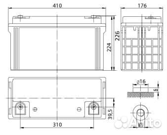 Аккумулятор для бесперебойников 120 AGM инверторов