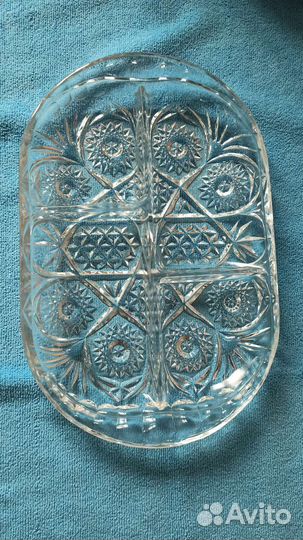 Блюдо хрустальное менажница