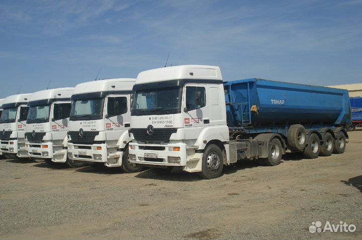 Перевозки тонарами самосвалами, зерновозами, сыпуч