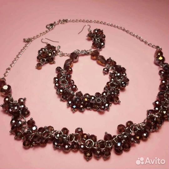 Колье,браслет, серьги