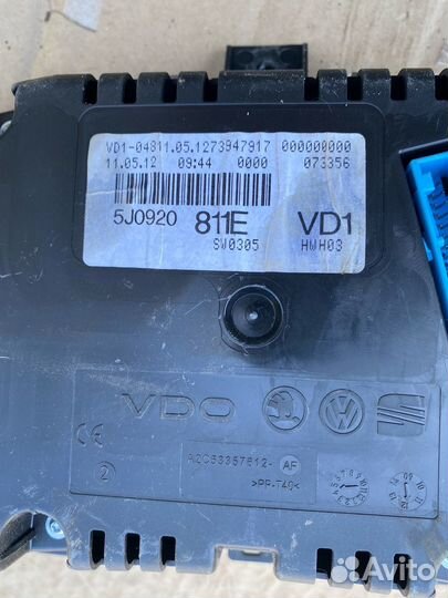 Щиток приборов Skoda Fabia 2