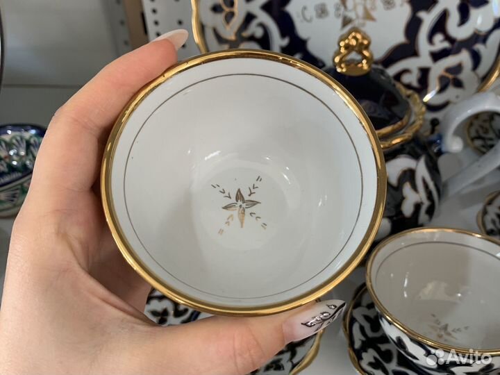 Узбекская посуда пахта сервиз