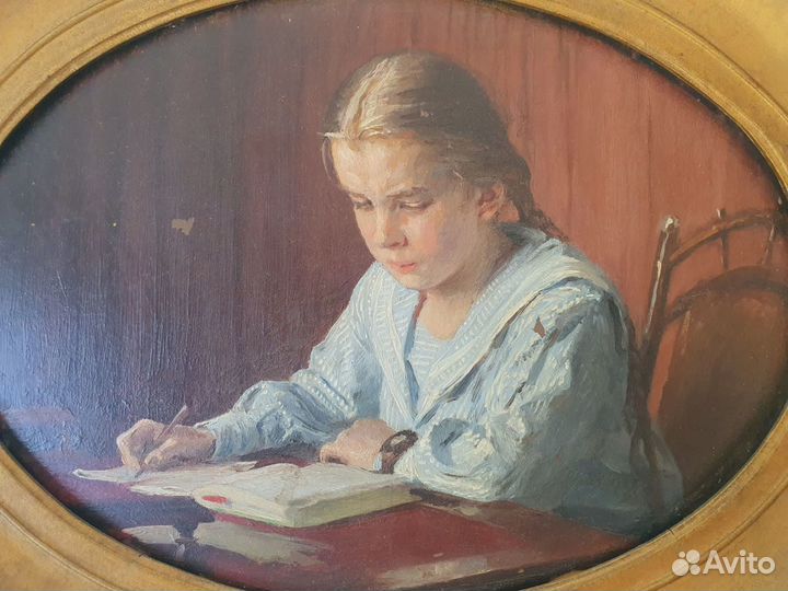 Картина Портрет Гали 1916 г. худ. Генрих М.Манизер