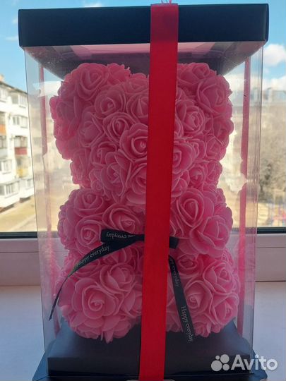 Мишка из роз мыло