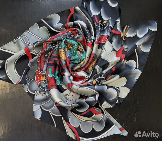 Шелковый платок батик (ручная работа 100% шелк)