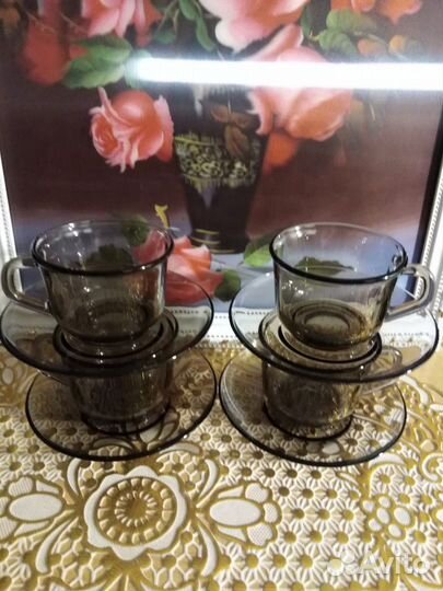 Кофейный сервиз, французское стекло