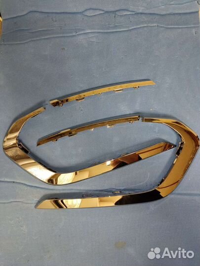 Молдинг бампера Ларгус FL (Иксы) Хром Завод Новый