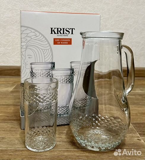 Набор кувшин со стаканами (новый)