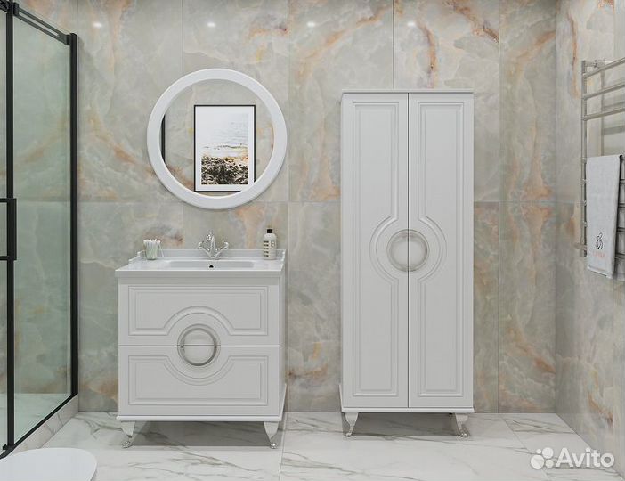 Зеркало caprigo Valletta 80 белый матовый 35330-112.000.00.05