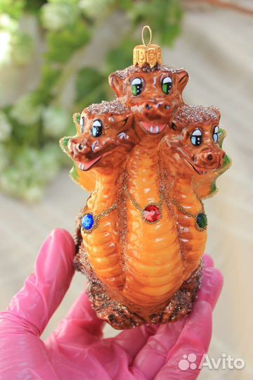 Елочные игрушки Irena Дракон трехглавый
