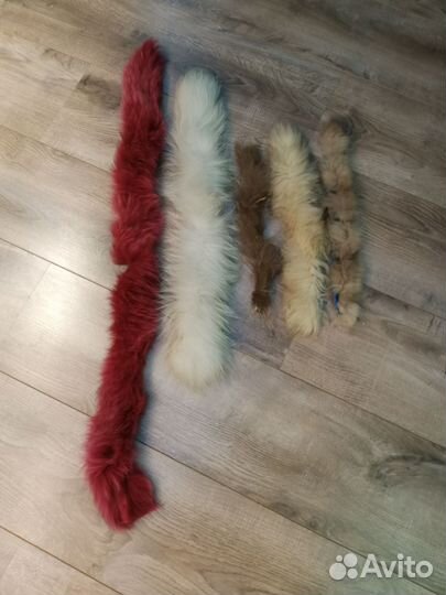 Воротник мех кожа остатки