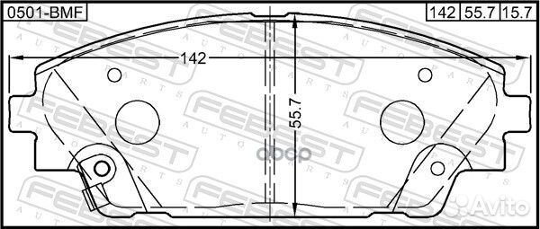 Колодки тормозные mazda 3 BM 2013-2016 GEN пе