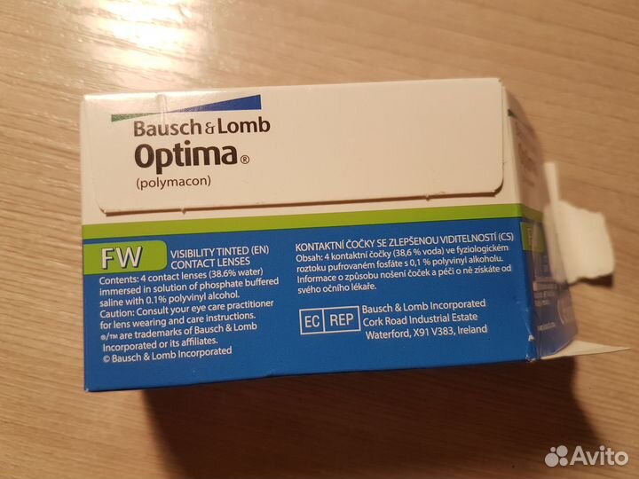 Новые линзы Optima -4, радиус 8.7
