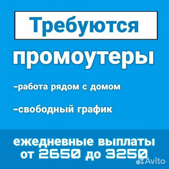 Подработка промоутером с ежедневной